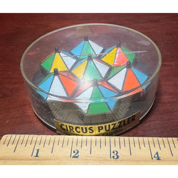 Circus Puzzler Seven Masudaya Oriental Puzzle Mind Bender Brain Games Taiwan - Picture 7 of 7